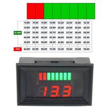 Voltímetro de batería de plomo rojo y ácido, indicador de nivel de carga, probador LED de plomo y ácido, voltaje de plástico, 12-60V 2024 - compra barato