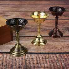 2PCS/LOT Metal Votive Candlestick Lotus Retro Candle Holders for Daily Pray Buddha Candelabra Butter Lamp Holder Buddhist 2021 2024 - buy cheap