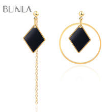 BLINLA Fashion Vintage Geometric Acrylic Drop Earrings 2019 for Women Korean Asymmetric Rhombus Statement Dangle Earring Jewelry 2024 - buy cheap