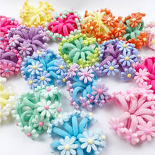 Chapéu para bebês com 10 flor adorável e princesa acessórios para cabelo para meninas faixas elásticas para cabelo para crianças 2024 - compre barato