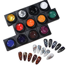 12 Colors Nail Art Paint Glue Painting Carved Chain Link Flower Drawing Line Smudge Gradient Drawing Silk Glue Spider Glue TSLM1 2024 - buy cheap