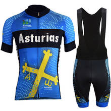 2021 Asturias Cycling Clothing Men Cycling Jersey Summer Bicycle Set Race Road Bike Shirt Suit Bib Shorts Maillot Ropa ciclismo 2024 - buy cheap