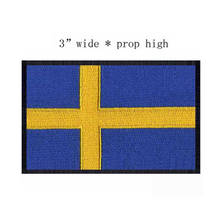 Sweden Iron On Embroidery Flag Patches Logos 3" Wide /Iron Patch For Kids/Badge On Clothes/Decoration For Clothes 2024 - buy cheap