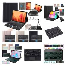 Capa magnética com bluetooth para samsung galaxy, capa com teclado e iluminação de fundo para galaxy tab s6 lite de 10.4 polegadas drive p610 p615 2024 - compre barato