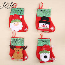 JOJO BOWS 1pc Christmas Sequined Socks Party Holiday DIY Decoration Snowman Elk Bear Santa Claus Christmas Decoration For Home 2024 - buy cheap