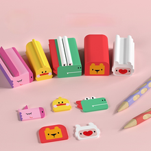 6 Pcs/set Kawaii Cute Animals for Students Creative Cartoon Children 4B Erasers Easy To Cut School Material Stationery Prizes 2024 - buy cheap