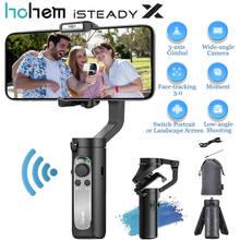 Hohem isteady-estabilizador portátil para celular, gimbal de alta performance com 3 eixos, suporte de rastreamento facial, dual bt, 280g 2024 - compre barato