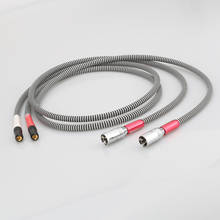 1 пара аудиофиловый аудио кабель 2 RCA штекер 2 XLR Мужской/Женский штекер Межблочный кабель HIFI RCA к XLR Hifi аудио кабель 2024 - купить недорого