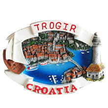 Lychee Croatia Trogir Scenic Refrigerator Magnetic Sticker Famous Landscape Fridge Magnet Modern Home Kitchen Decoration 2024 - buy cheap