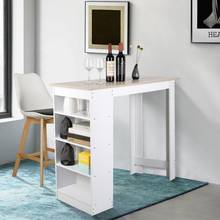 1PCS Modern Simple Elegant Bar Counter With 4 Side Storage Organizer Coffee Tea Table Kitchen Office Living Room Furniture HWC 2024 - buy cheap