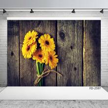 Wooden Board Texture Bloom Flower Newborn Baby Shower Backdrop Photography Background For Photo Studio Prop Photophone Photozone 2024 - buy cheap