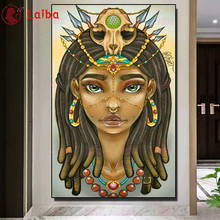 diamond embroidery Indian,native,diamond mosaic diamond painting African girl full square round rhinestone pictures cross stitch 2024 - buy cheap