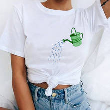 Летняя женская футболка с мультяшным принтом чайника, футболка для девочек 90-х, простая повседневная футболка, женская футболка с коротким рукавом в стиле Харадзюку 2024 - купить недорого