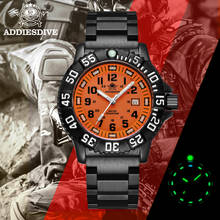ADDIE militar reloj hombre inoxidable Nylon NATO relojes de cuarzo de acero inoxidable al aire libre impermeable luminoso reloj de pulsera reloj 2024 - compra barato