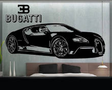 Racing Bugatti Veyron-Vinilo de pared extraíble, calcomanía de carreras, para el hogar pegatina, dormitorio, sala de estar, decoración de garaje, QC45 2024 - compra barato