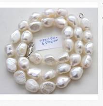 Collar de perlas blancas naturales, Accesorio clásico, barroco, Mar del Sur, 8-10mm, 18 pulgadas 2024 - compra barato