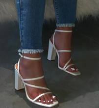 Sandalias de tacón alto con punta abierta para mujer, zapatos de fiesta y boda, zapatillas, verano, 9109 2024 - compra barato