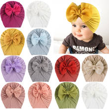 2021 New Bow Baby Hats for Girls Bonnet Headwear Kids Hats Caps Toddler Turban Hat Baby Beanie Cap Accessories 1PC 2024 - buy cheap
