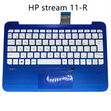 Jp teclado para hp stream 11-r 11dispositivo dispositivo, 11-panorâmico presilha 15wm 11-panorâmica presilha 14wm 11-panorâmico e azul japonês capa superior para tou0h001010 2024 - compre barato