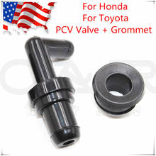 New For Honda / Toyota 90 Degree PCV Valve And Grommet Kit 17130-PM6-003 + 17139-PK1-000 17130-PK1-003 17130PK1003 17130PM6003 2024 - buy cheap