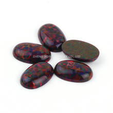 20pcs/lot 6*8mm Oval Cabochon Flat Bottom Synthetic Gemstone OP71 Loose Fire Cabochon Opal 2024 - buy cheap