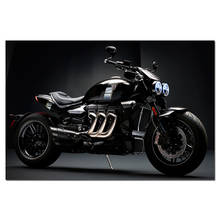 Triumph rocket iii tfc-pôsteres fotográficos para motocicletas, arte de parede, tela de impressão, decoração para a sala de estar e casa 2024 - compre barato