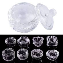 15Styles Glass Powder Caviar Nail Styling Tools Nail Art Acrylic Crystal Glass Dappen Dish Bowl Cup with Cap Liquid Glitter 2024 - buy cheap