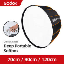 Godox-QR-P70 parabólica para estudio de fotografía, Softbox parabólico de liberación rápida para montaje Bowens, 70CM, QR-P90, 90CM, QR-P120, 12CM 2024 - compra barato