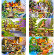 5D DIY Diamond Painting Color Tree Pictures Diamond Embroidery Scenery Lake Crafts Full Square Round Rhinestones Home Decor Gift 2024 - buy cheap