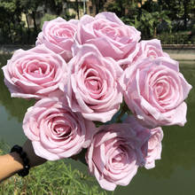 Rose Bouquet Cheap Fake Flowers For Home Wedding Decoration Pink Silk Artificial Flowers Indoor Silk Cloth Artificial Flower M6 2024 - купить недорого