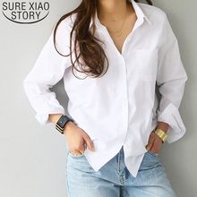 Women Shirts and Blouses Feminine Tops Long Sleeve Casual White Shirt Turn-down Collar Clothes Women Loose Solid Blouses 3496 50 2024 - buy cheap