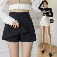 Minifalda corta de gasa para mujer, falda de cintura alta, corte Irregular, 2021 2024 - compra barato