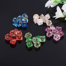 7pcs/set Transparent Sided Dice D4 D6 D8 D10 D12 D20 Dungeons & Dragon D&D RPG Poly Table Board Games Toy27RD 2024 - buy cheap