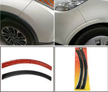 Para-lamas para roda de carro, 1 par universal de faixas protetoras de para-lamas para carro, pneus de extensão para sobrancelha e preto 2024 - compre barato