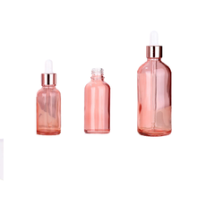 50ml 100ml rosa ouro limpar frasco conta-gotas de vidro vazio óleo essencial frascos cosméticos embalagens recarregáveis recipiente 15 pçs/lote 2024 - compre barato