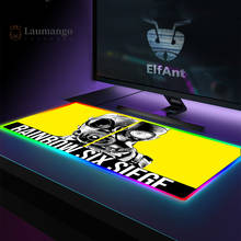 Led Gaming Keyboard Pad Gamer Mouse Pads Rainbow Six Siege Gamer Accessories Computer Mousepad Rgb Desk Mat Lighting Mousepads 2024 - buy cheap