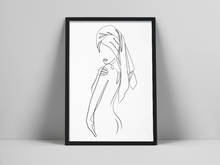 Nude woman one line art, Female body line drawing print, Minimalist bathroom wall art, Naked woman poster, e wall deouette,anlis 2024 - buy cheap