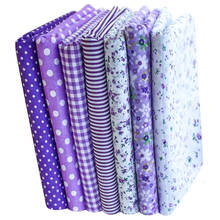 Bookesew Ankara Fabric Telas 7 Pcs/lot 50x50cm Floral Purple Cotton Fabric Dye Fat Quarter Bundle Patchwork Sewing Tilda Tissu 2024 - buy cheap
