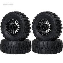 4P 2.2 inch Beadlock Wheel Hub Rim&120/125/130/132MM Tires Tyre for RC Crawler Axial SCX10 RR10 Wraith TRX4 KM2 1:10 2024 - buy cheap