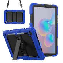 Capa protetora para smartphone, proteção resistente de silicone, com suporte integrado, para samsung galaxy tab s6 lite 10.4 2020 p610 p615 2024 - compre barato