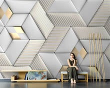 beibehang Custom Nordic Modern New Geometric TV Sofa Background Bedroom Wallpaper papier peint papel de parede wall papers home 2024 - buy cheap