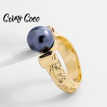 Cring Коко золото Цвет кольцо для женщин модная Гавайская жемчужные ювелирные изделия, ювелирные изделия шармы для вечеринки подарок оптовая цена кольца 2020 Новый 2024 - купить недорого