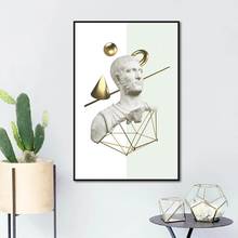 Sculpture Golden Art Style Canvas Print Painting Nordic Style Wall Art Modular Living Room Bedroom Without Block Diagram 2024 - buy cheap