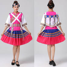 Женская одежда Hmong Miao, танцевальная одежда, вышитый этнический костюм, сценическая одежда для азиатского фестиваля 2024 - купить недорого