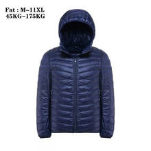 big size 11XL 10XL 9XL  Down Hoodie Man Down Jacket Lightweight Men's Down Puffer Jacket 2024 - buy cheap