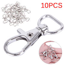 10Pcs Silver Clasp Clips Swivel Lobster Key Hook Keychain Split Key Ring Findings Clasps For Keychains Making 2024 - buy cheap