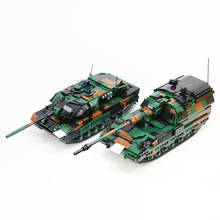 Arma militar, tanque de batalha principal de leopardo 2a6, carro blindado, brinquedo de tijolos da segunda guerra mundial pzh2000 2024 - compre barato