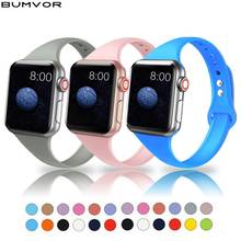Sport silicone for apple watch band 4 44mm 40mm (iwatch 5) applewatch strap 3 2 1 42mm 38mm Fashion bracelet Accessories 2024 - buy cheap