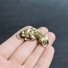 Chinese Pure brass God beast statue  small pendant 2024 - buy cheap