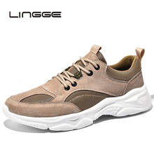 LINGGE New Men Sport Shoes Fitness Casual Shoes Shock Absorption Comfortable Breathable Non-slip Outdoor Sneakers Plus Size38-45 2024 - buy cheap